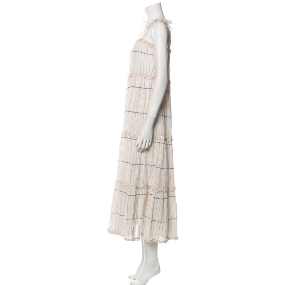 Tory Burch | S | Cream and Blue Midi Dress - Picture 3 of 7